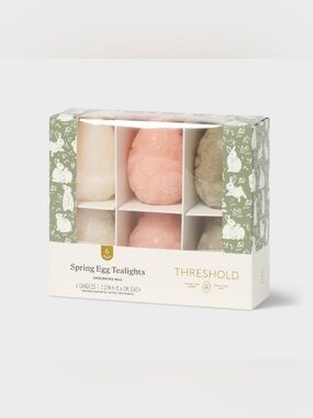 NEW Threshold  6pc Egg Figural Tealight Candle Set